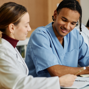 nursing students in class